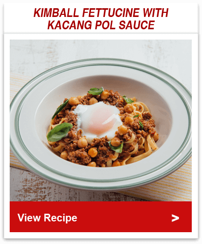 Kimball Fettucine with Kacang Pol Sauce
