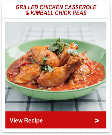 Grilled Chicken Casserole & Kimball Chick Peas