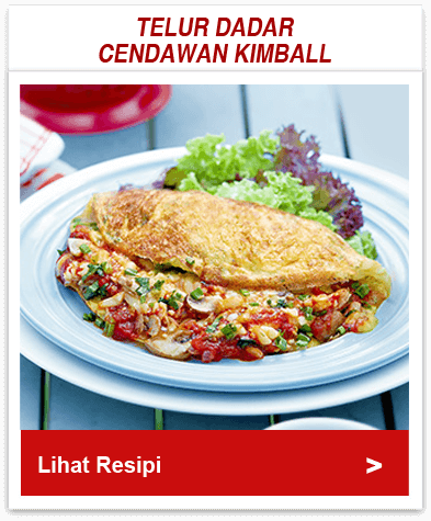 Resipi Telur Dadar Cendawan