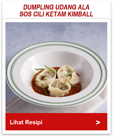 Dumpling Udang ala Sos Cili Ketam Kimball