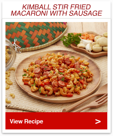 Stir Fried Macaroni with Sausage (Macaroni Goreng Sosej)