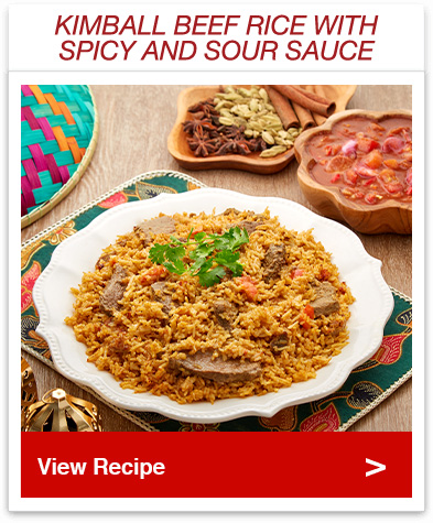 Beef Rice with Spicy and Sour Sauce