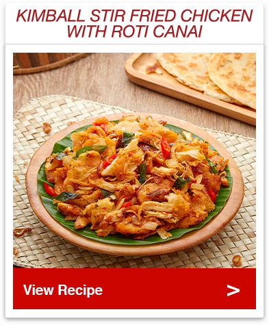 Stir Fried Chicken with Roti Canai