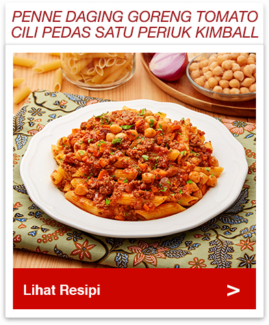 Penne Daging Goreng Tomato Cili Pedas Satu Periuk