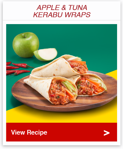 Apple & Tuna Kerabu Wraps