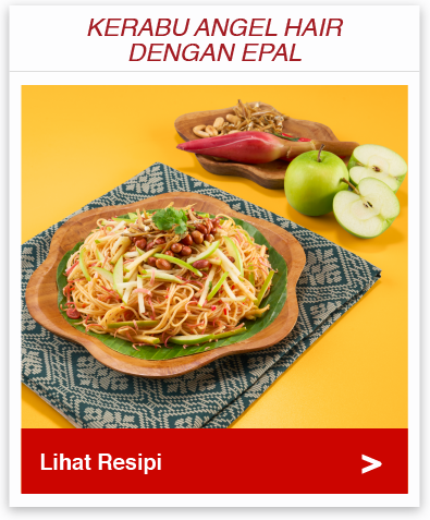 Kerabu Angel Hair dengan Epal