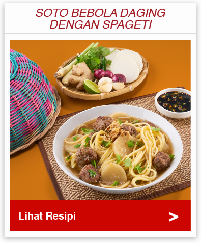 Soto Bebola Daging dengan Spageti