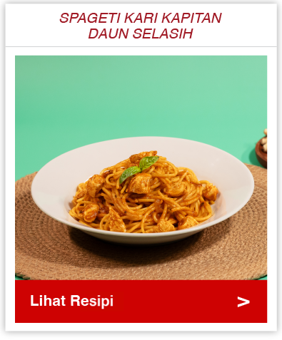 Spageti Kari Kapitan Daun Selasih